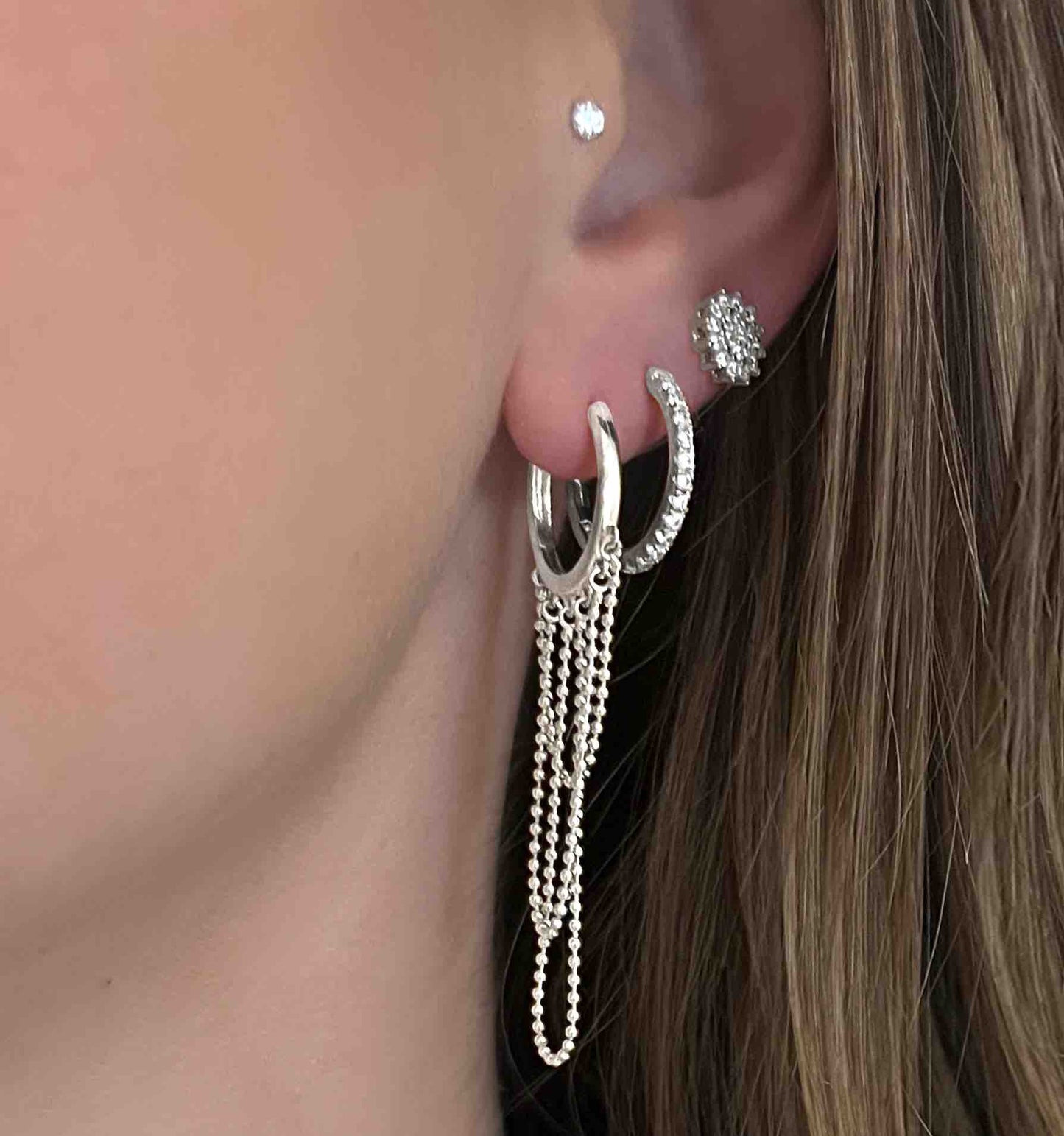 Boucles d'oreilles Terre d'Argent