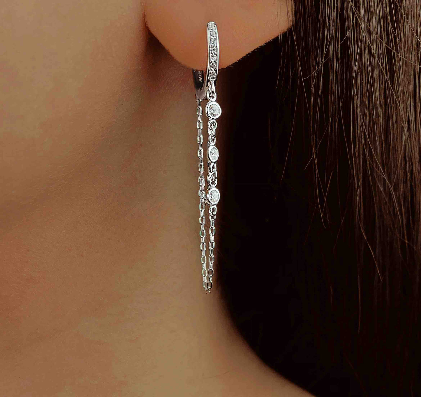 Boucles d'oreilles Terre d'Argent