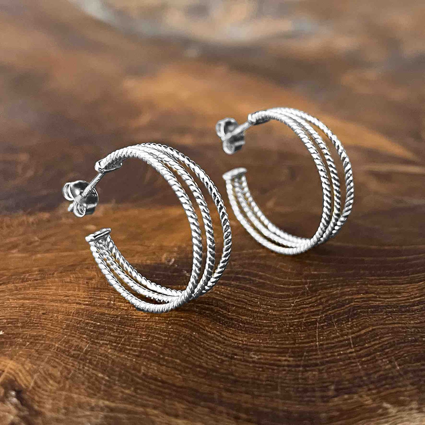 Boucles d'oreilles Terre d'Argent