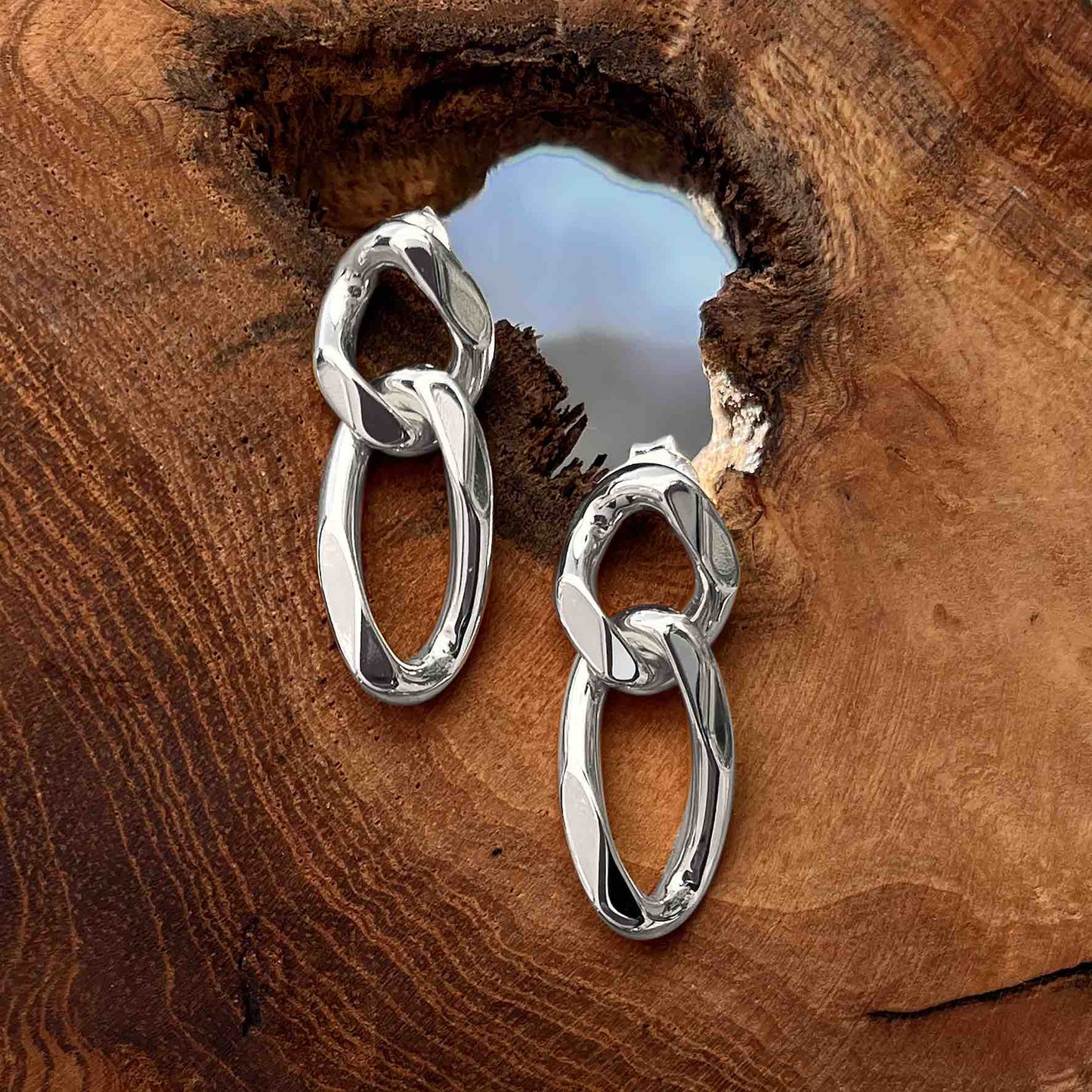Boucles d'oreilles Terre d'Argent
