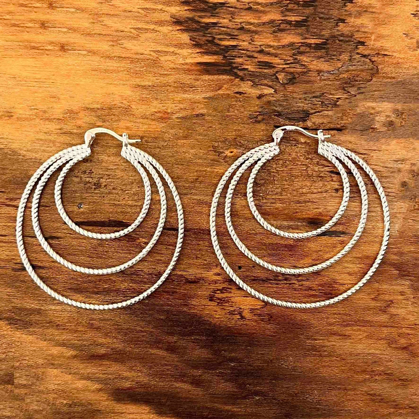 Boucles d'oreilles Terre d'Argent