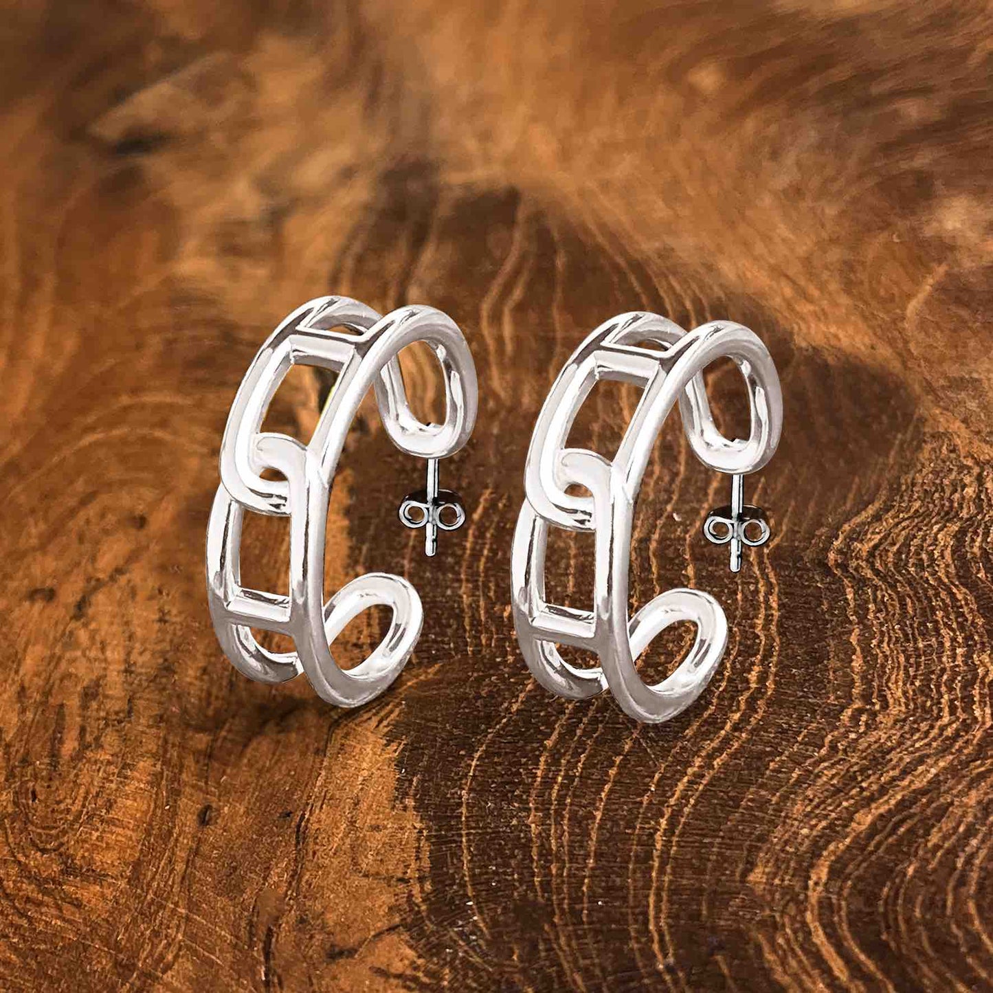 Boucles d'oreilles Terre d'Argent