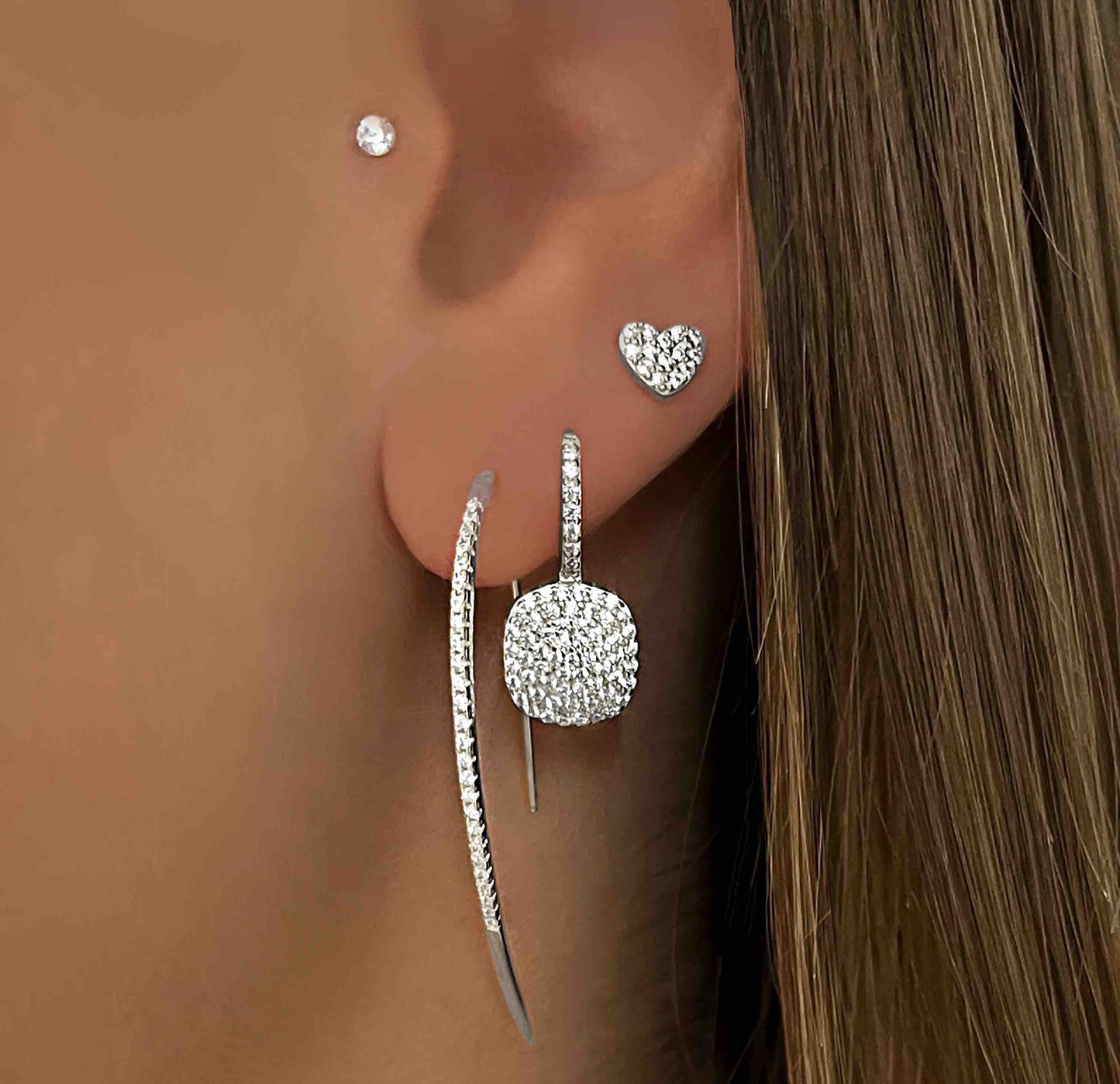 Boucles d'oreilles Terre d'Argent