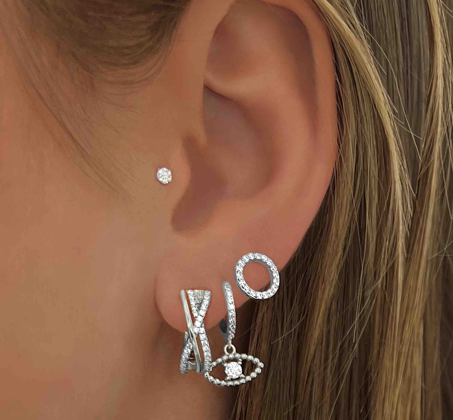 Boucles d'oreilles Terre d'Argent