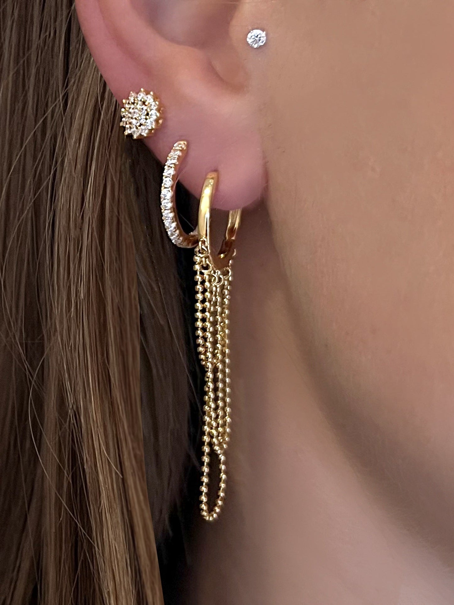 Boucles d'oreilles Terre d'Argent