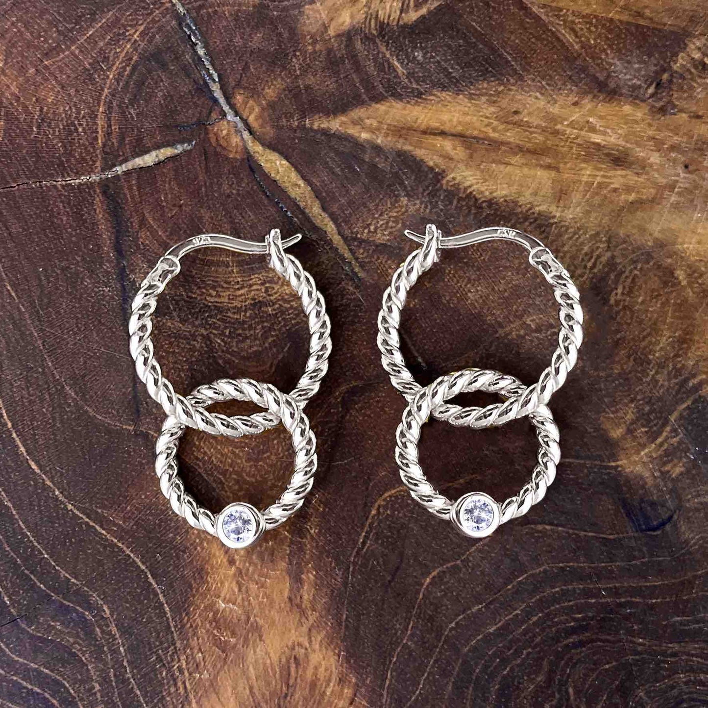 Boucles d'oreilles Terre d'Argent